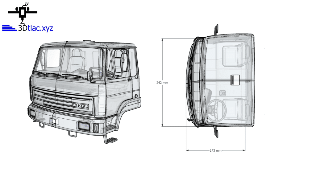 Cabin LIAZ 150 1/10 - rc-kabiny