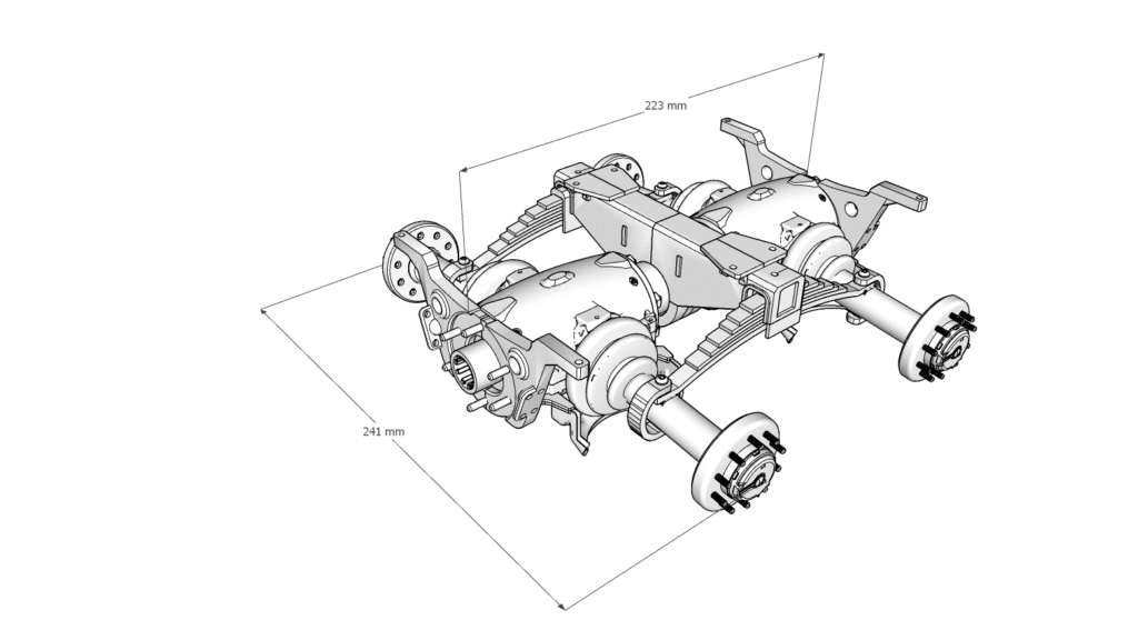 Axle T  - zadná zostava - rc-modely