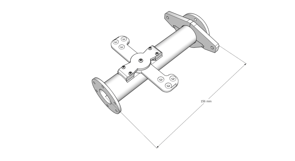 T - predná rúra pre 4x4 a 6x6 - rc-modely