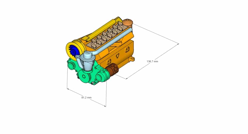 Maketa motora V3S - rc-modely, rc-doplnky